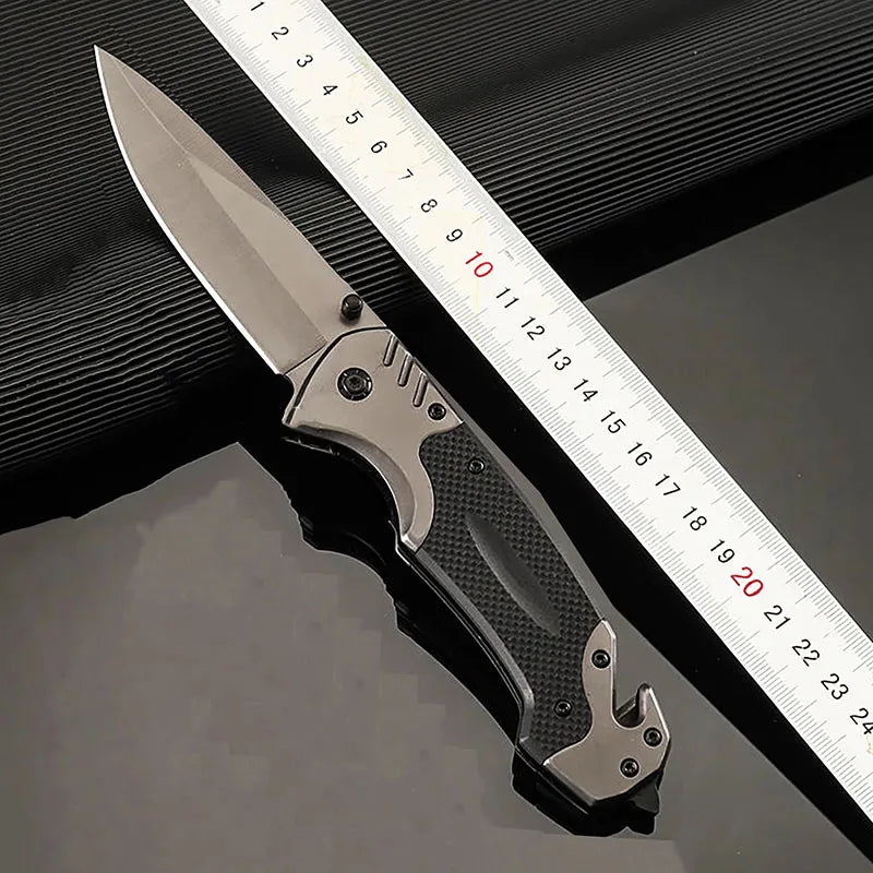 Cuchillo de Supervivencia Multifuncional Plegable para Camping y Senderismo