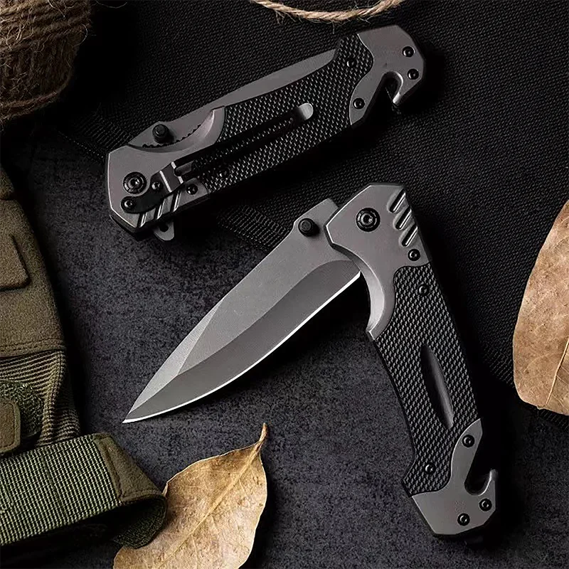 Cuchillo de Supervivencia Multifuncional Plegable para Camping y Senderismo